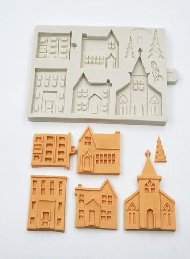 JGGZONE 3D Xmas Christmas Tree House Silicone Mold For Fondant Cake Decor Chocolate Sugarcraft Gingerbread Baking Mould - Image 5